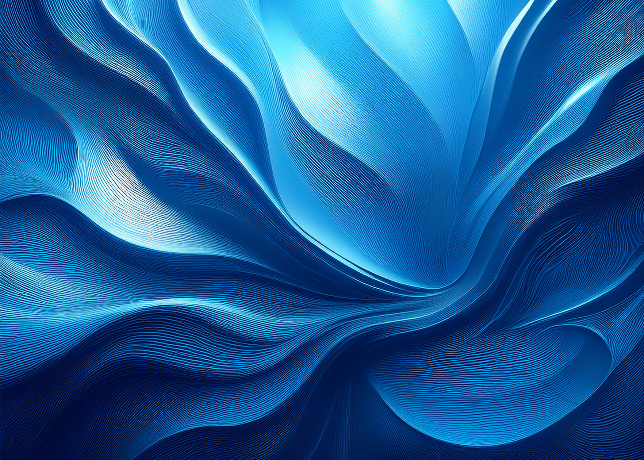 Azure Topography Digital Art